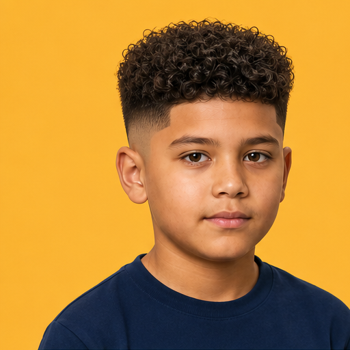 Curly High Top Fade